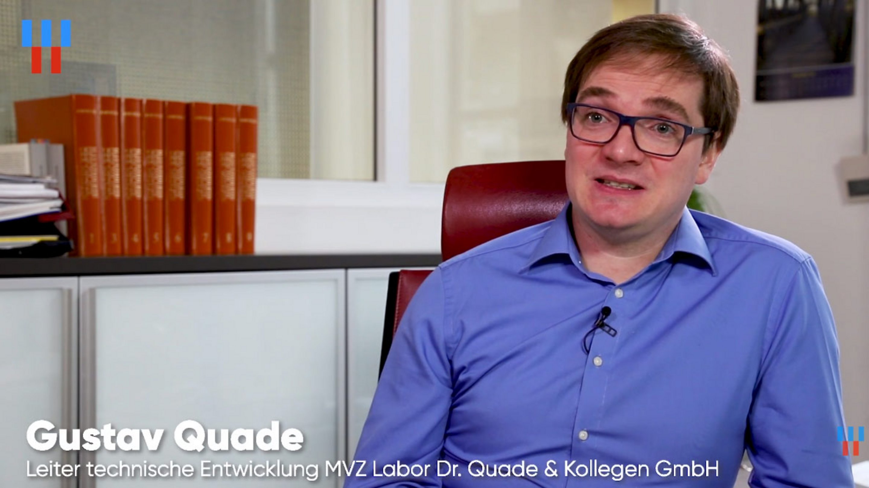 Screenshot von unserem Videointerview mit Gustav Quade vom MVZ Labor Dr. Quade & Kollegen