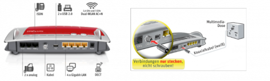WLAN-Router anschließen Cable